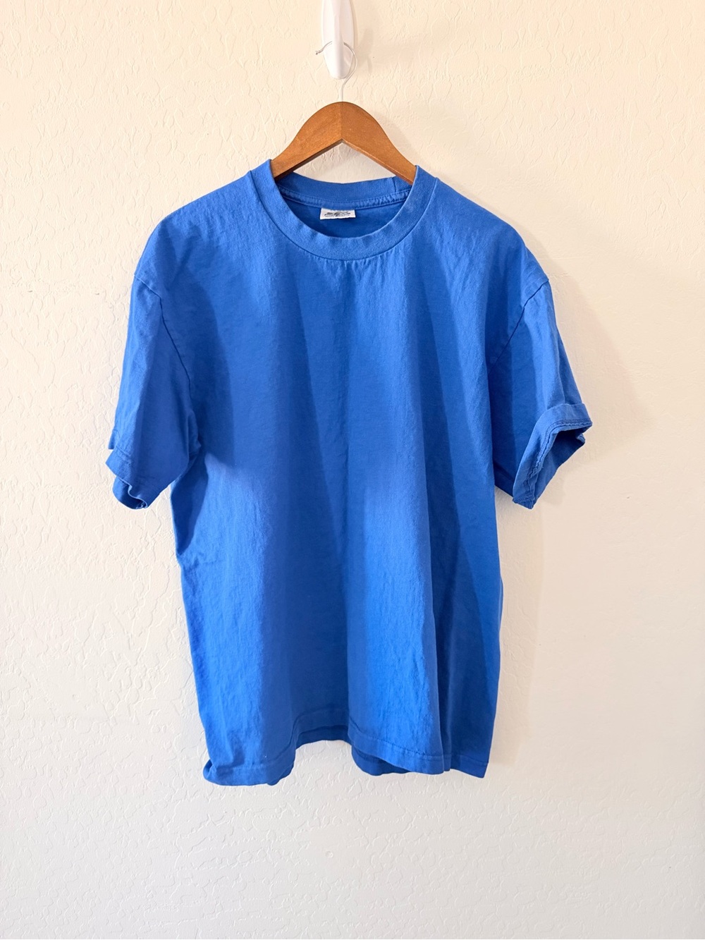 Men’s Blue 5 Pro Super Heavy Cotton T-Shirt XL Short‎ Sleeve Crew Neck Tee